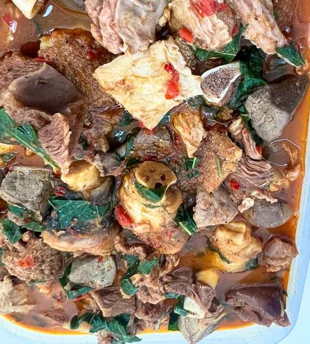 assorted goat meat pepper soup